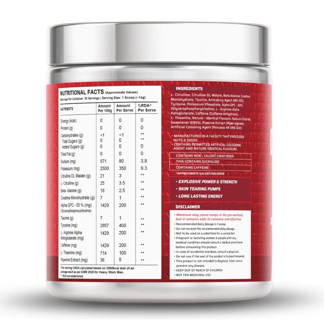 Dynamite Pre-Workout (420g, 30 Servings)