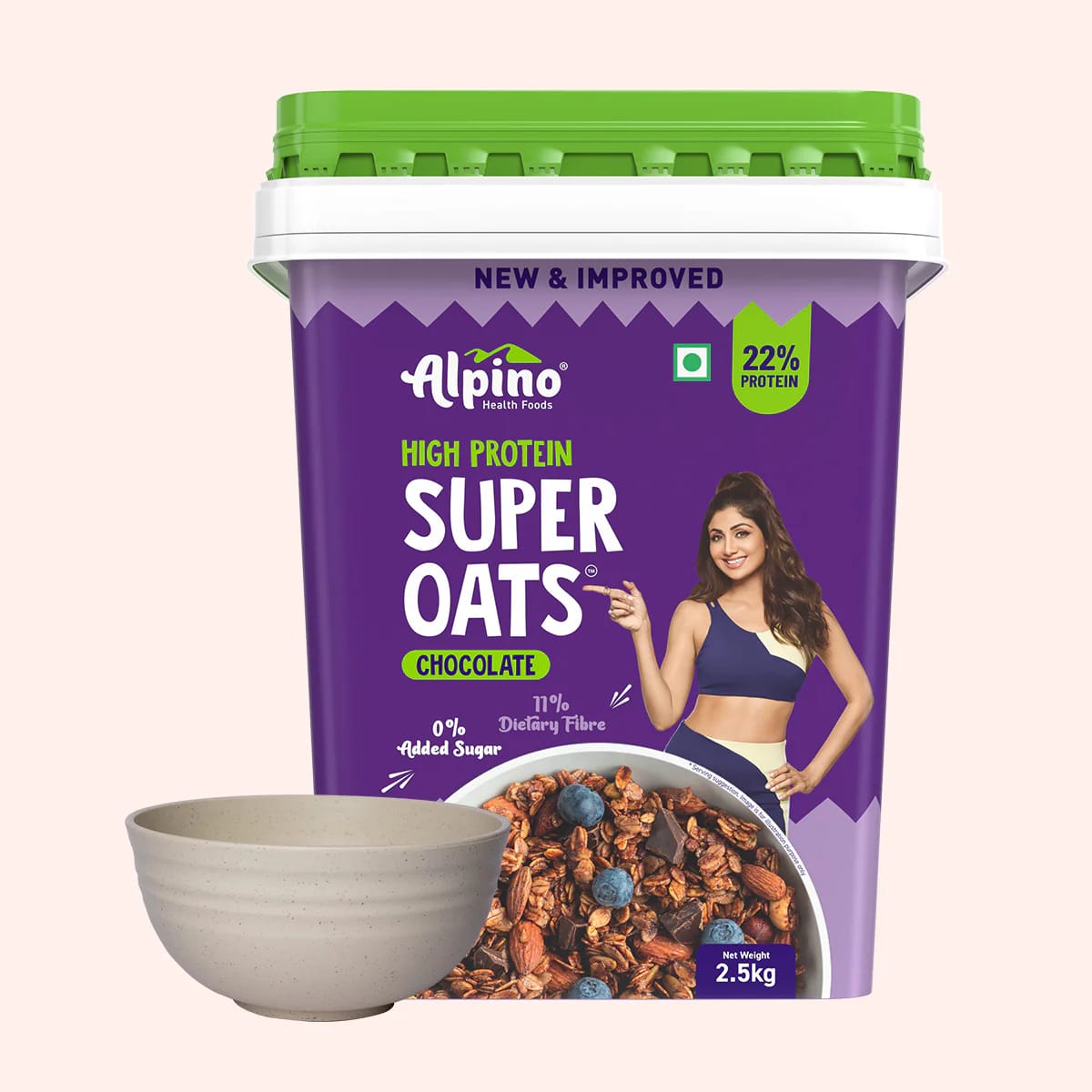 Alpino High Protein Super Rolled Oats Chocolate 2.5kg
