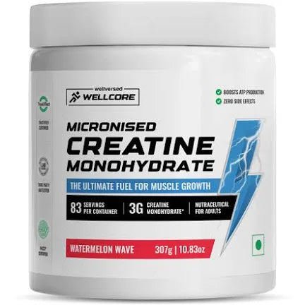 Wellcore – Micronised Creatine Monohydrate (307g, 83 Servings)