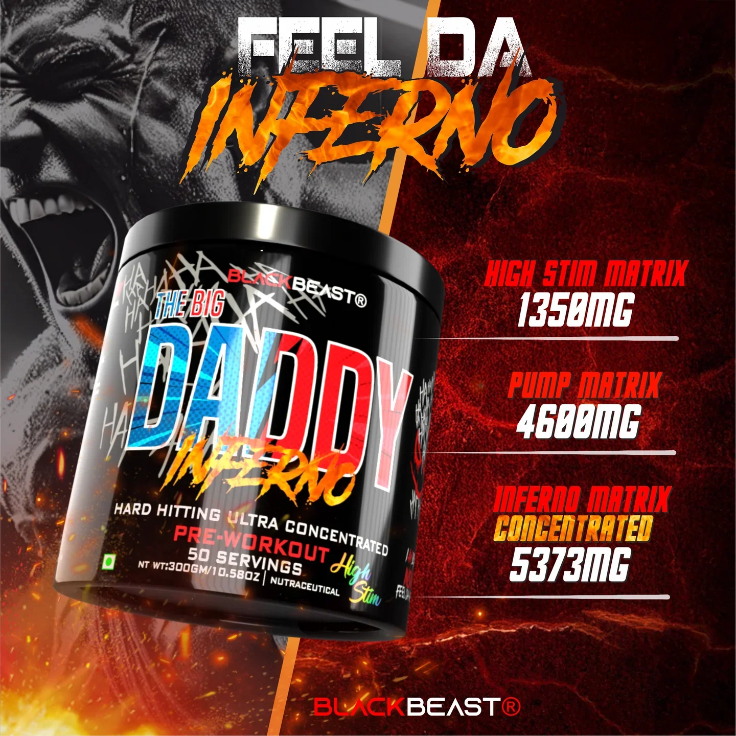 THE BIG DADDY INFERNO PREWORKOUT 50 SERVINGS