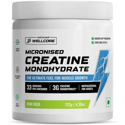 Wellcore – Pure Micronised Creatine Monohydrate (122g, 33 Servings)