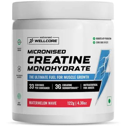 Wellcore – Pure Micronised Creatine Monohydrate (122g, 33 Servings)