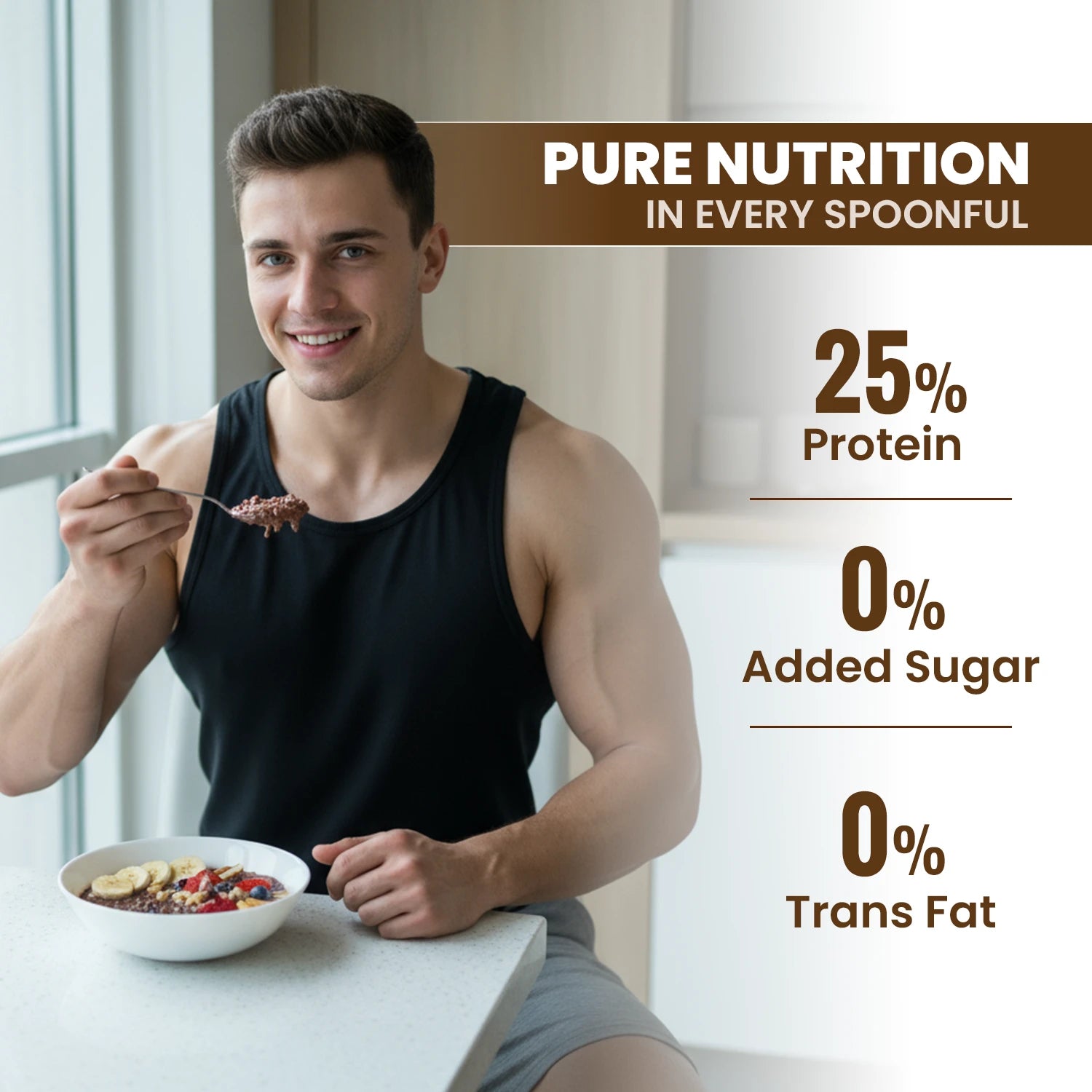 Pintola High Protein Oats – 1 Kg (2.2 Lb), Dark Chocolate