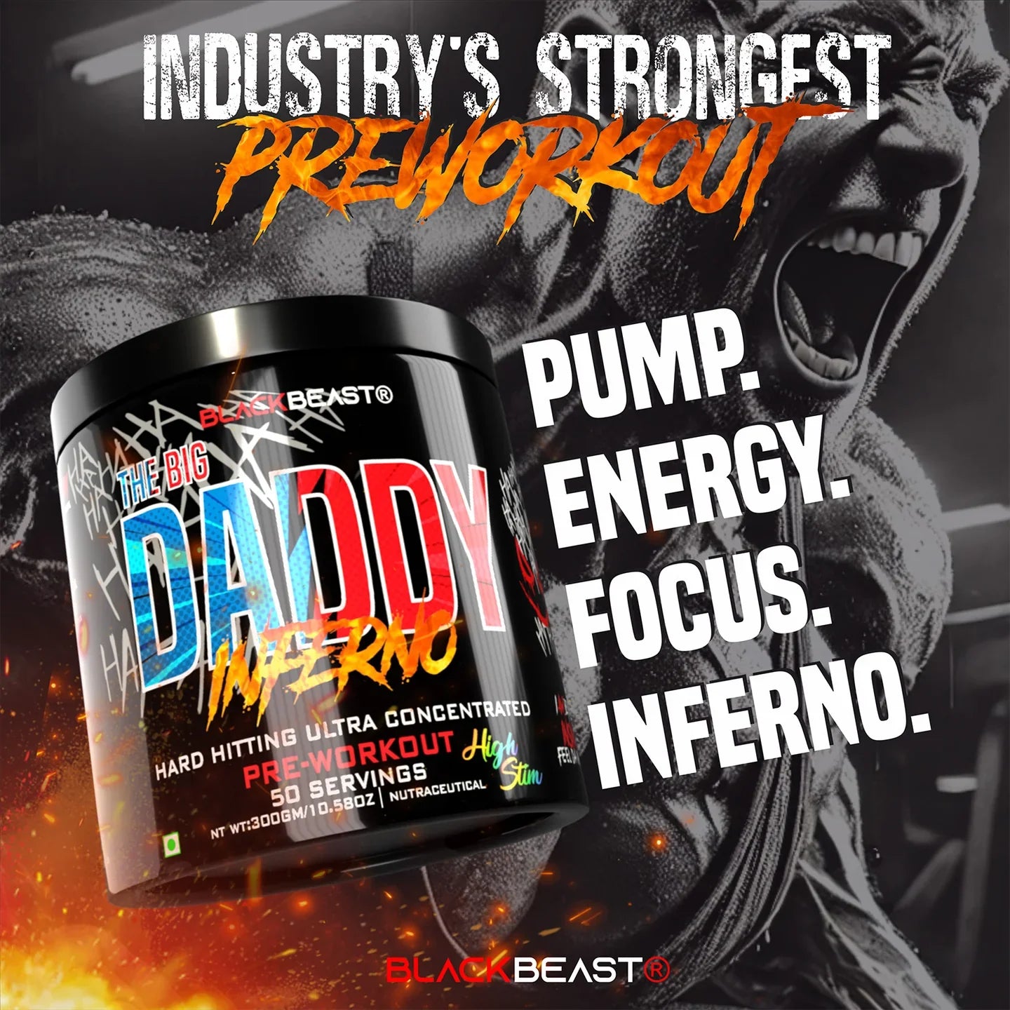 THE BIG DADDY INFERNO PREWORKOUT 50 SERVINGS