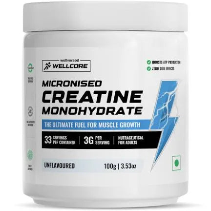 Wellcore – Pure Micronised Creatine Monohydrate (122g, 33 Servings)